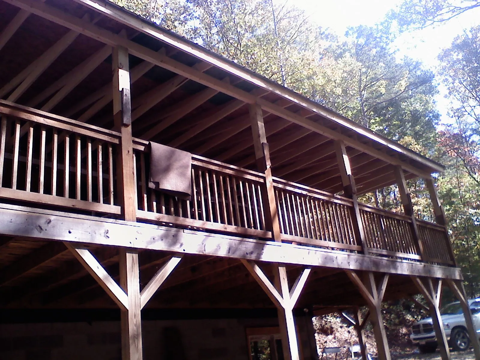 Timber framing under a new elevated porch and deck — Roof Leak Repair in Green Cove Springs by Roofing Brothers